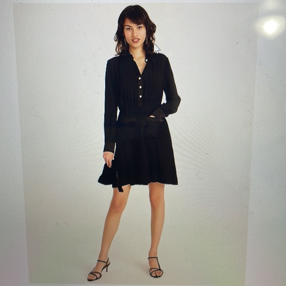 JCrew Button-Front Crepe Shirtdress - Size 16